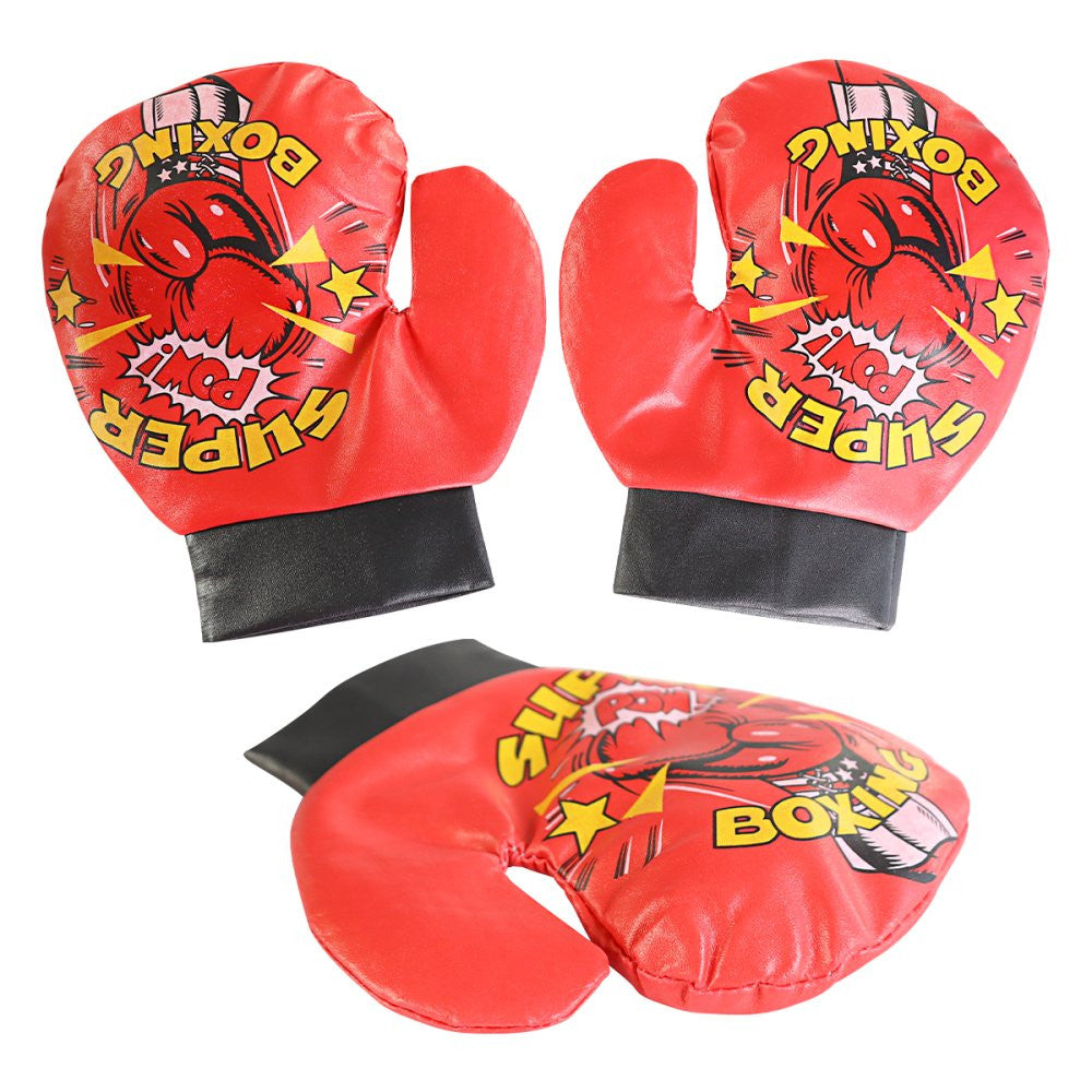 Kit Saco de Pancada Boxe + Par Luvas Luta Presente Brinquedo Infantil Fácil de Pendurar Não Machuca