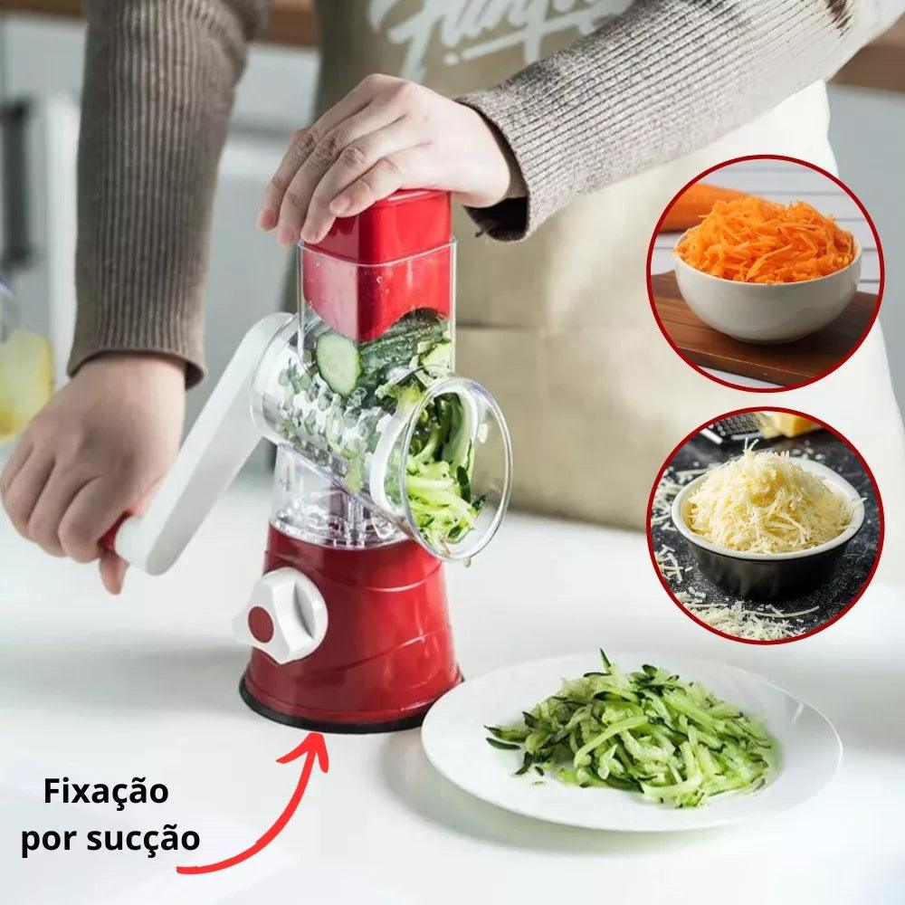 Fatiador Ralador Cortador de Queijo Legumes Cortador Vegetais Manual 3 em 1 Multiuso